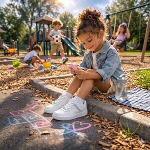 🔥 Kids Nike Force 1 Low EasyOn “Triple White” – Size 10.5 NWOT - $70 Retail